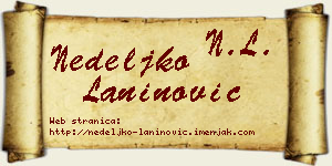 Nedeljko Laninović vizit kartica